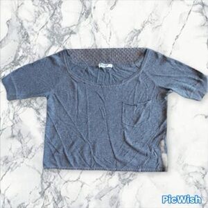 Garage Grey Knit Crop Top